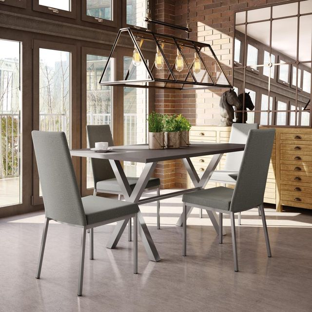 Amisco Customizable Alex Solid Birch Table with Decorative Bolts-3