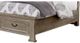 Vaughan-Bassett Woodlands Driftwood Sleigh Queen Storage Bed-2