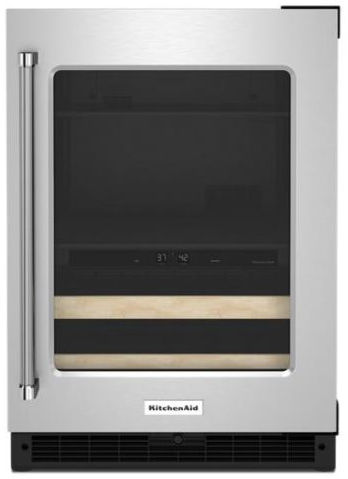 KitchenAid Stainless Steel Mini deals Fridge in Black