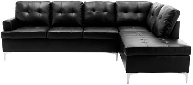 Homelegance® Barrington 2-Piece Black Right-Arm Facing Sectional and Chaise-2