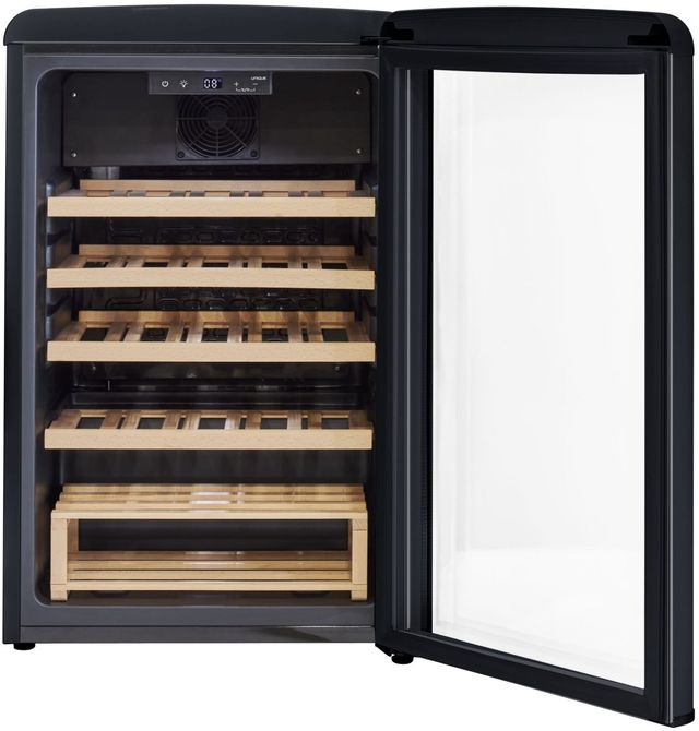 Unique® Appliances Classic Retro 4 Cu. Ft. Midnight Black Wine Cooler-1