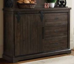 American Wholesale Furniture Smokey Charcoal Server