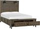 Magnussen Home® Bay Creek Toasted Nutmeg Complete Queen Lamp Panel Storage Bed-1