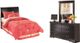 Signature Design by Ashley® Huey Vineyard 2-Piece Black Twin Sleigh Headboard Set-0