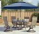 Homecrest™ Outdoor Living Customizable Shadow Rock Aluminum/Stone Round Outdoor Dining Table-1