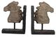 A & B Home 2-Piece Black/Brown Bookends -1