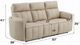 ACME Furniture Elison Dark Beige Glider Manual Reclining Sofa-2