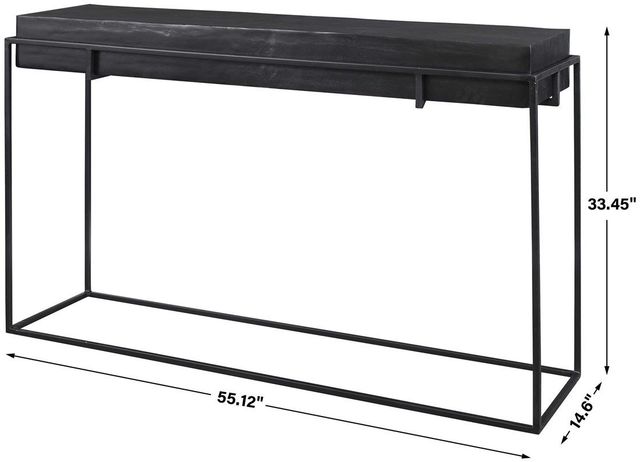 Uttermost® Telone Black Console Table-3