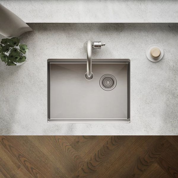 KOHLER® Strive® Stainless Steel 23" Undermount Single-Bowl Workstation Kitchen Sink-2