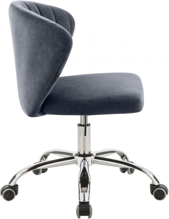 Meridian Furniture Finley Grey Velvet Office Chair-3