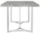 Coaster® Sterling Gray Rectangular Dining Table with Chrome Base-3