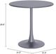 Zuo® Modern Soleil Gray Steel Outdoor Dining Table-2