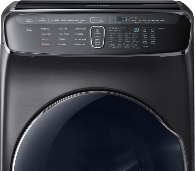 Samsung 6.0 Cu. Ft. Fingerprint Resistant Black Stainless Steel Front Load Washer-1