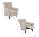 Olliix by Madison Park Cream Aidan Push Back Recliner-1