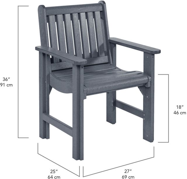 C.R. Plastic Generation Line Chocolate Dining Arm Chair-2