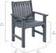 C.R. Plastic Generation Line Chocolate Dining Arm Chair-2