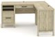 Sauder® Pacific View® Prime Oak® L- Shaped Home Office Desk-0