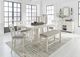 Signature Design by Ashley® Robbinsdale 5-Piece Antique White Counter Height Dining Table Set-1