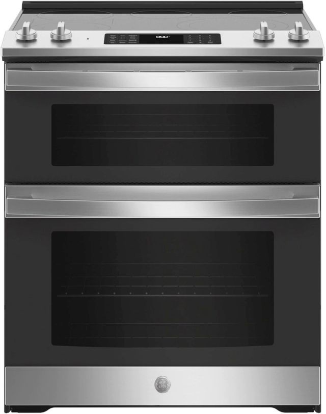 Scratch N' Dent GE® 30" Slide In Electric Convection Double Oven Range-0