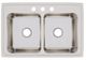 Elkay Lustertone® Classic Stainless Steel 33" x 22" x 12-1/8" 3-Hole Equal Double Bowl Drop-in Sink-1