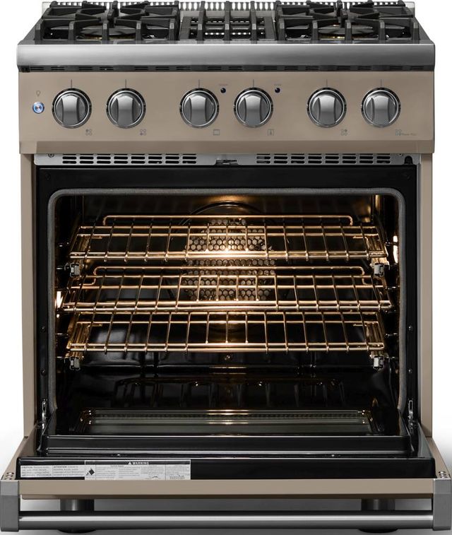 Viking® 5 Series 30" Nantucket Pro Style Dual Fuel (NG) Range with Polished Chrome Trim-1
