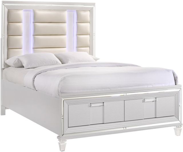 Elements International Twenty Nine 4-Piece White Queen Panel Storage Bedroom Set-2