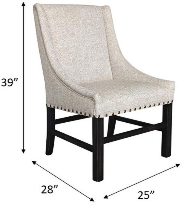 Nest Home Collections Josh Black Wash/Brownstone Arm Chair-2