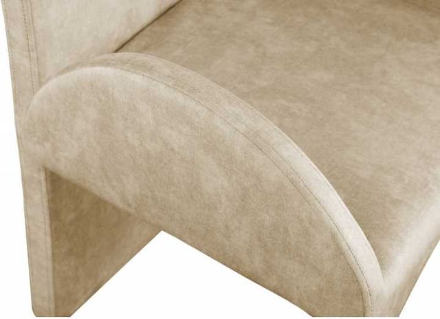 Meridian Furniture Summer Beige Velvet Dining Arm Chair-3