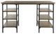Homelegance® Millwood Rustic Black/Weathered Natural Counter Height Writing Desk-2