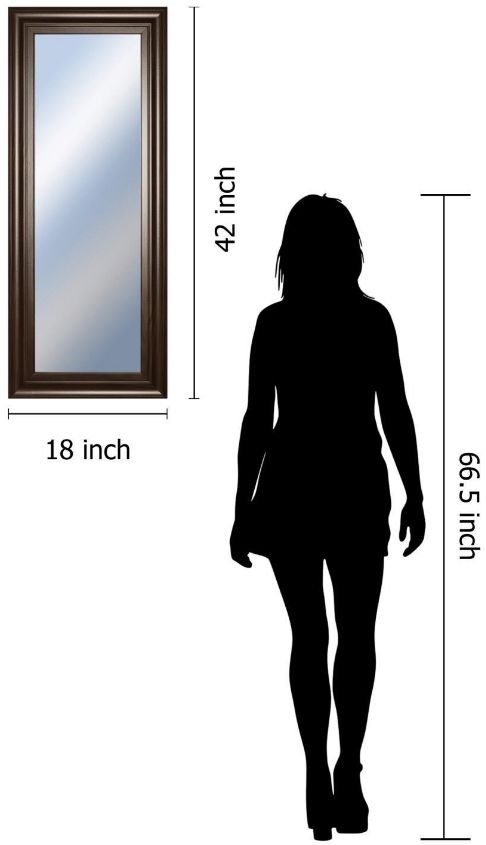 Classy Living Mocha Edge Reflection Wall Mirror-2