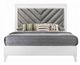 ACME Furniture Chelsie Gray/White Eastern King Upholstered Panel Bed-3