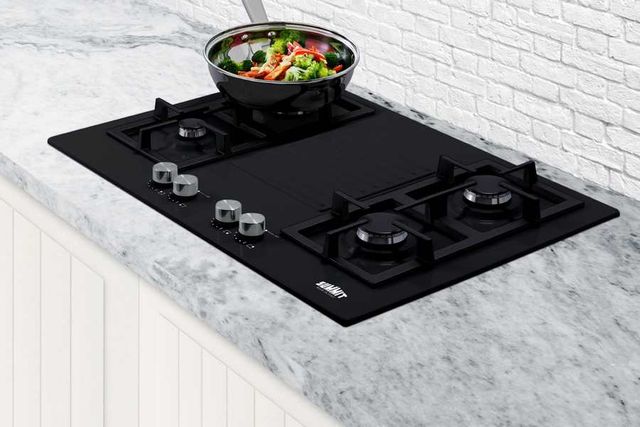 Summit® 30" Black Gas Cooktop-2