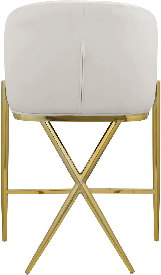 Meridian Furniture Xavier Cream/Gold Counter Stool-3