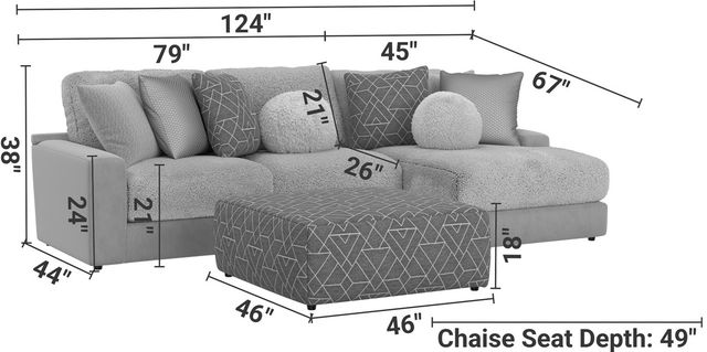 Jackson Furniture Canyon 3-Piece Fawn/Umber Right-Arm Facing Sectional and Ottoman-2