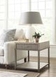 Hammary® West Fork Bailey Aged Taupe End Table with Nickel Base-1