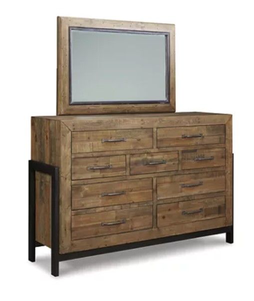 Signature Design by Ashley® Sommerford 5-Piece Brown California King Panel Bed with Storage Set-2