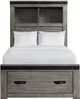 Elements International Wade Gray Twin Youth Platform Storage Bed-3