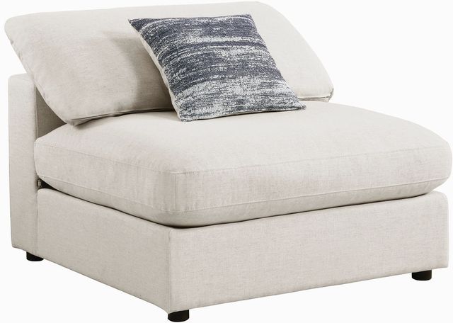 Coaster® Elevations Serene Upholstered Beige Armless Chair-2