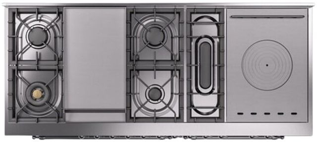 Ilve® Nostalgie II Series 60" Blue Grey Pro Style Dual Fuel Range-3