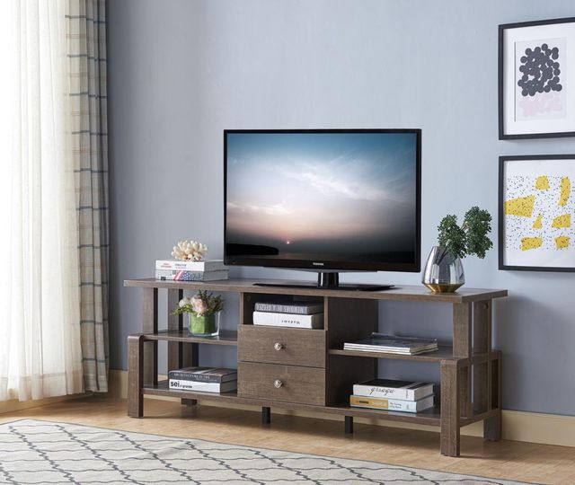 Brassex Inc. Walnut Oak 60'' TV Stand -3
