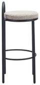 Zuo® Modern Sisal 2-Piece Beige Tweed/Black Barstool Set-2
