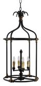 YHD Rustic Black 4-Light Chandelier-2