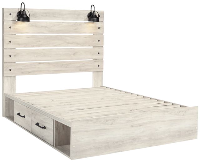Signature Design by Ashley® Cambeck Whitewash Queen 2-Drawer Storage Panel Bed-1