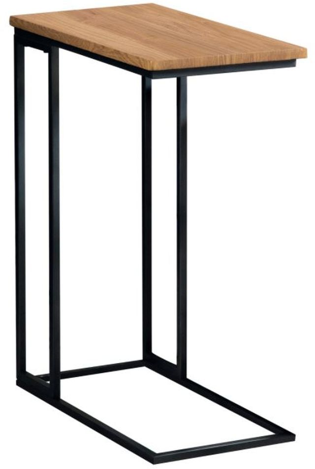 Coaster® Rudy Antique Brown Snack Table with Power Outlet and Gunmetal Frame-0