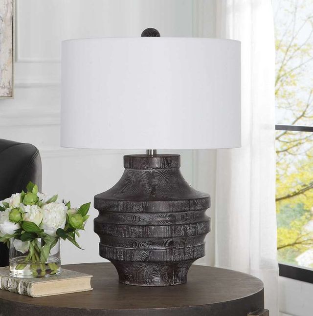 Uttermost® Timber Black Table Lamp-1