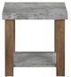 Mazin Furniture Oakbank Grey Stone End Table with Rustic Oak Base-1