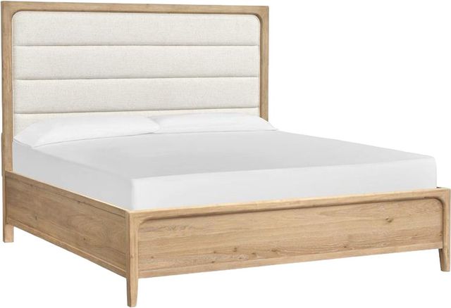 Magnussen Home® Somerset Butternut/Omari Natural King Upholstered Panel Bed-0