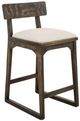 International Furniture Direct Balam Stained Dark/White Barstool-0