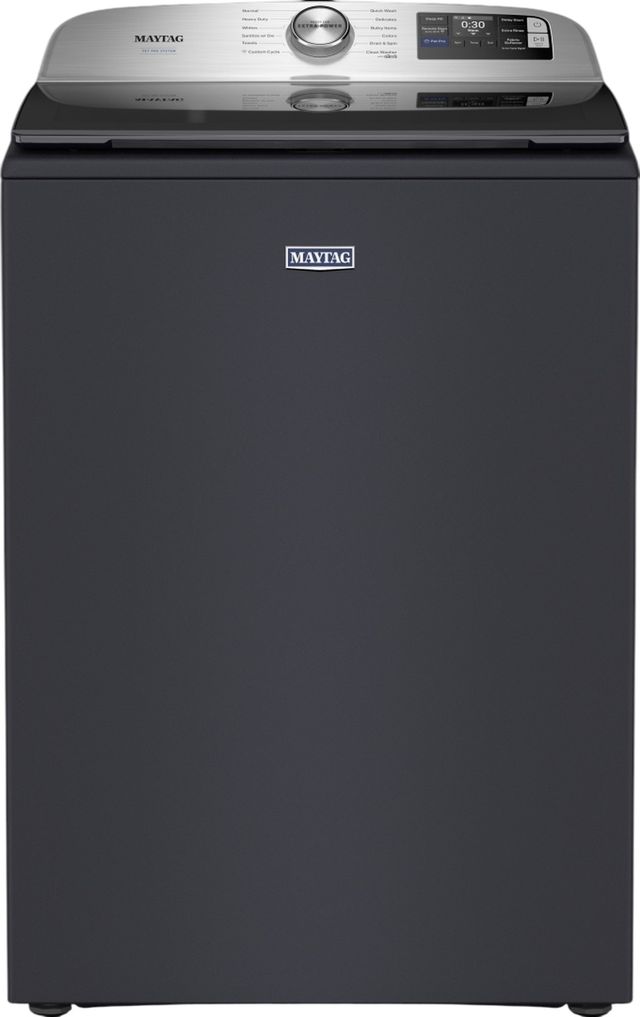 Maytag® Pet Pro Midnight Steel Top Load Washer & Electric Dryer Laundry Pair-1