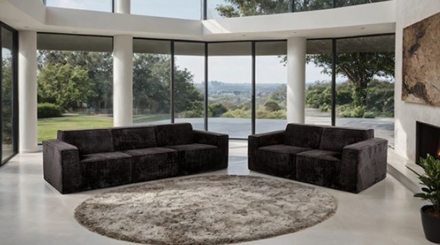 Furniture of America® Kimara Black Sofa-2